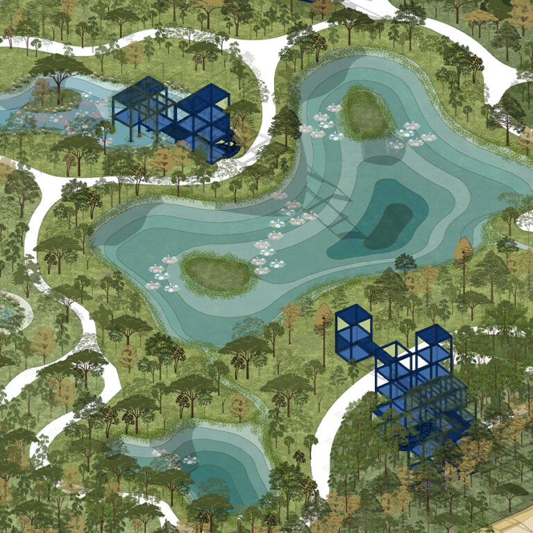 Sculpting water: Urban landscapes shaped by flow